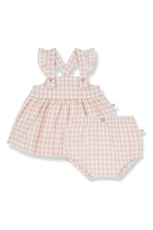 Abito in cotone bianco e rosa 1+IN THE FAMILY KIDS | RHODESBLOSSOM